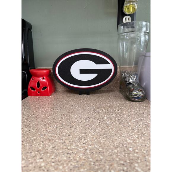 UGA Georgia Bulldogs Multicolored LED Light Box with Effects Remote and Stand - Picture 7 of 11